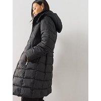 The Very Collection Longline Sorona Padded Coat - Black