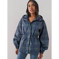 The Very Collection Check Gathered Waist Jacket - Print