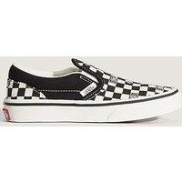 Vans Kids Classic Slip-On Canvas Shoes - White/Black