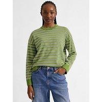 Albaray Stripe Cotton Jumper - Green