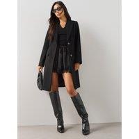 The Very Collection Womens Single Breasted Longline Tailored Coat - Black