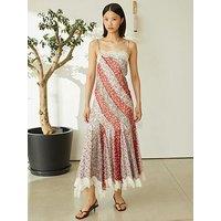 Jovanna Yelina Floral Lace Trim Dress - Multi
