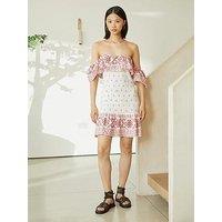 Jovanna Zorana Embroidered Mini Dress - White
