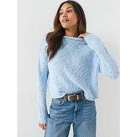 Free People Opal Rollneck Sweater - Blue
