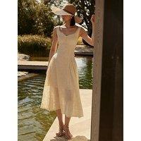 Jovanna Nerida Embroidered Dress - Beige