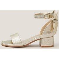 Monsoon Girls Bow 2 Part Heel Shoes - Gold