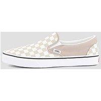 Vans Womens Classic Slip-On Checkerboard Canvas Shoes - Brown