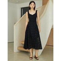 Jovanna Nerida Embroidered Dress - Black