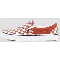 Vans Unisex Classic Slip-On Checkerboard Canvas Shoes - Brown
