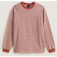 Vans Mens Wesley Stripe Long Sleeve Knit Top - Orange