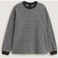 Vans Mens Wesley Stripe Long Sleeve Knit Top - Black