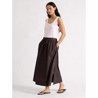 Albaray Cotton Full Skirt - Brown