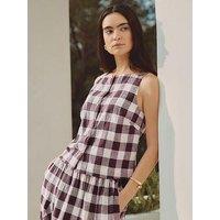 Albaray Gingham Top - Brown