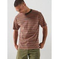 Vans Mens Cameron Stripe Short Sleeve Knit T-Shirt - Brown