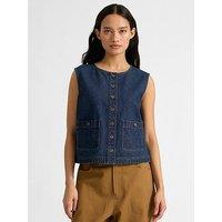 Albaray Denim Pocket Waistcoat - Blue