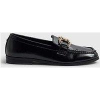 River Island Gold Trim Loafer - Black