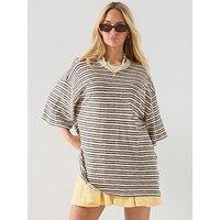 Free People All Love Stripe Pocket T-Shirt - Yellow