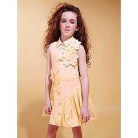 River Island Older Girls 3D Flower Prom Dress - Yellow
