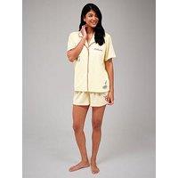 Loungeable Bellissimo Short Sleeve And Short Pyjama Set - Yellow
