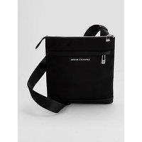 Armani Exchange Singapore Flat Crossbody Bag - Black