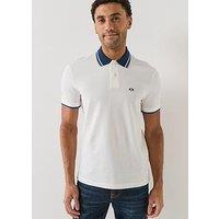Armani Exchange Logo Collar Polo Shirt - Off White