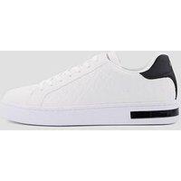 Armani Exchange Monogram Pu Trainers - White