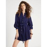 River Island Double Faced Shirt Dress - Navy