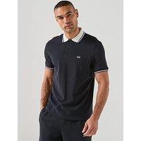 Armani Exchange Logo Collar Slim Fit Polo Shirt - Navy