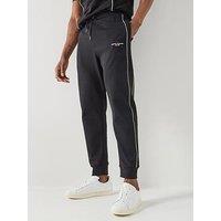 Armani Exchange Contrast Piping Joggers - Black