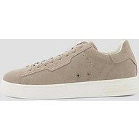 Armani Exchange Suede Cupsole Trainer - Beige