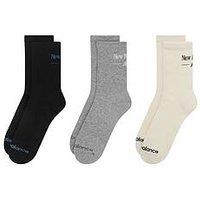 New Balance Nb Script Logo Quarter Crew - 3 Pack - Multi