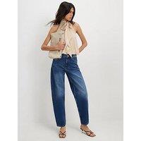 River Island Cullen Core Barrel Jeans - Blue
