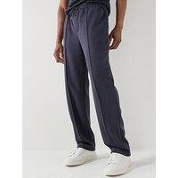 Armani Exchange Straight Legged Jersey Trousers - Navy