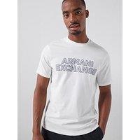 Armani Exchange Slim Fit Logo T-Shirt - Off White