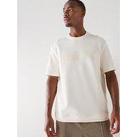 Armani Exchange White Edition Short Sleeve Crew Neck T-Shirt - Cream