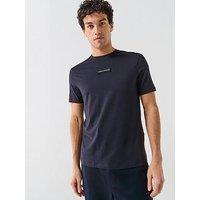 Armani Exchange White Edition Slim Fit Chest Logo T-Shirt - Navy