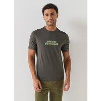 Armani Exchange Slim Fit Chest Logo T-Shirt - Dark Khaki