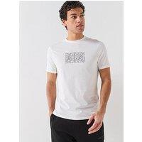 Armani Exchange Slim Fit Chest Logo T-Shirt - Off White