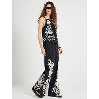 River Island Craft Stitch Trouser - Black