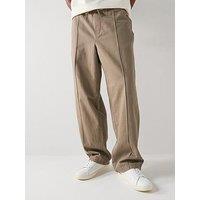 Armani Exchange Straight Legged Jersey Trousers - Beige