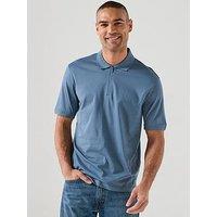 Armani Exchange Zip Neck Polo Shirt - Blue