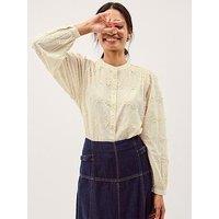 Monsoon Mel Embroidered Blouse - Cream