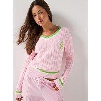Juicy Couture Kitti Cable Knit Jumper - Pink
