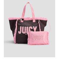 Juicy Couture Mirna Beach Shopping Trip Cotton/ Pu Java Bag - Brown/Pink