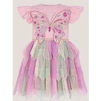 Monsoon Baby Girls Butterfly Disco Mini Me Dress - Pink