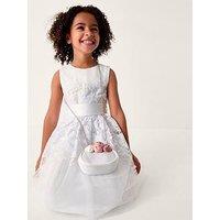 Monsoon Girls Communion Felicity Embroidered Maxi Dress - White