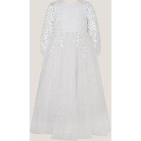 Monsoon Girls Communion Sienna Crochet Dress - White