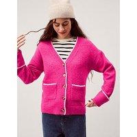 Monsoon Oona Oversized V Neck Cardigan - Pink