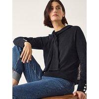 Monsoon Nila Neck Tie Jumper - Blue