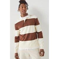 Gant Barstripe Rugger Ruby Long Sleeve Polo Shirt - White